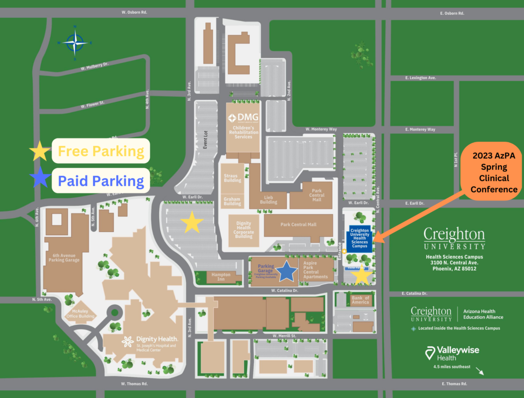 2024 Spring Clinical Arizona Pharmacy Association   NEW Creighton University Phoenix Parking 1024x778 